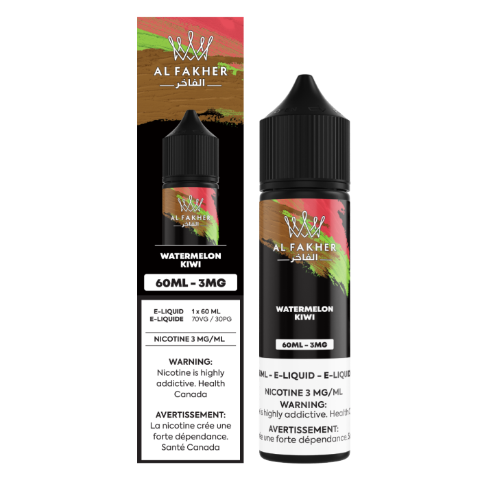 Watermelon Kiwi 3mg AL Fakher Freebase Juice 60mL