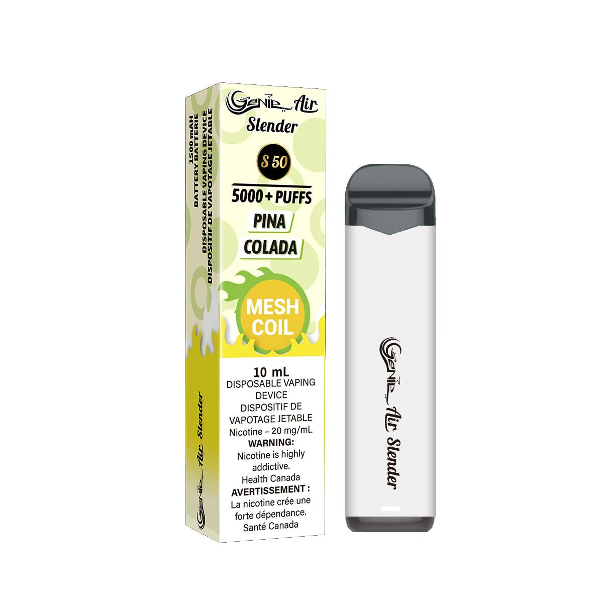 CARIBBEAN WHITE - Genie Air Slender 5000 Puffs- Synthetic