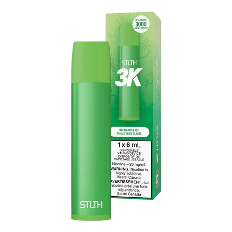 STLTH 3K DISPOSABLE- GREEN APPLE ICE