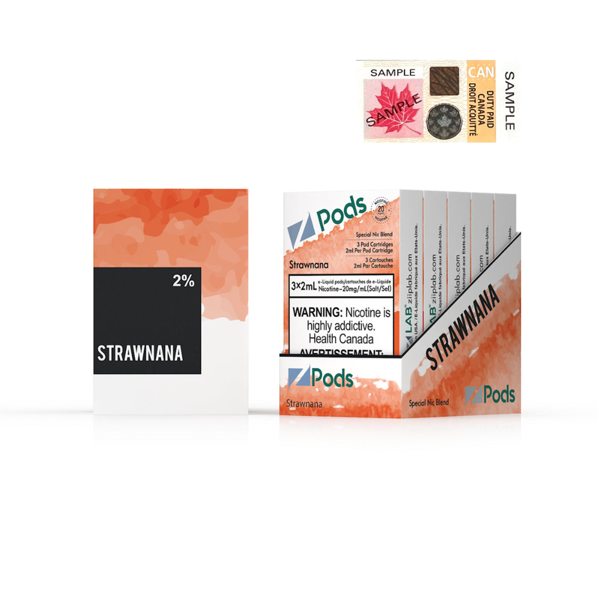 STRAWNANA - Z PODS ( SUPREME NIC BLEND)
