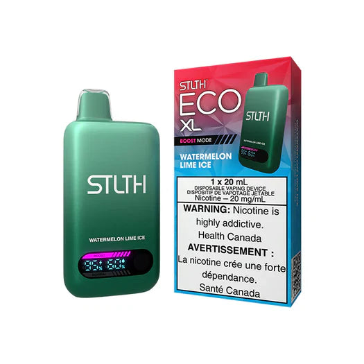 STLTH Eco XL disposable vape Watermelon Lime Ice flavour 20mg nicotine Canada
