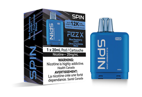 SPIN FIZZ X Pod 12000 - Blue Raspberry Lemon Flavour - 12k Vape Pod