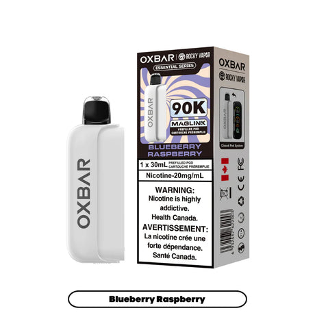 Rocky Vapor Oxbar Maglink Blueberry Raspberry Pod – 90,000 puffs – Essential Series