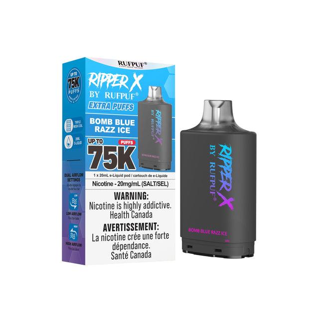 Ripper X 75000 Puffs Pod Bomb Blue Razz Ice 20mg/ml