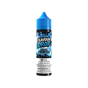 Bomb Blue Razz Flavour Drop 60mL Nic Salt e-liquid with blue raspberry flavour