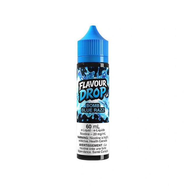 Bomb Blue Razz Flavour Drop 60mL Nic Salt e-liquid with blue raspberry flavour