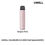 Bright Pink Uwell Caliburn G4 mini pod kit