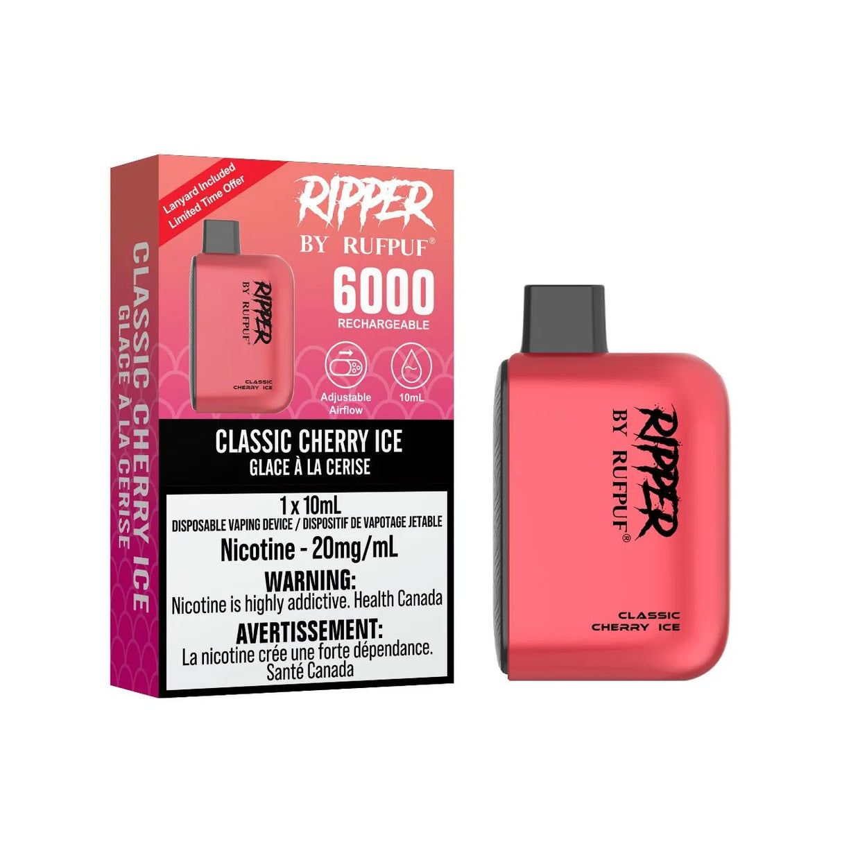 Classic Cherry Ice - Rufpuf Ripper Disposable Vape 6000