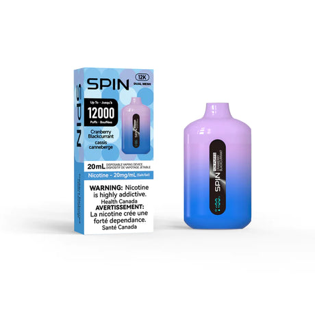 Cranberry Blackcurrant Flavor - SPIN Vape 12k Disposable Vape 12000 Puffs