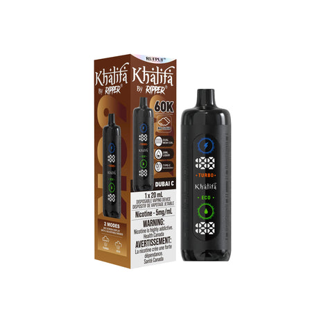 Dubai C – Khalifa Bar Hookah Shisha Vape 60K Disposable 20mL 5mg.