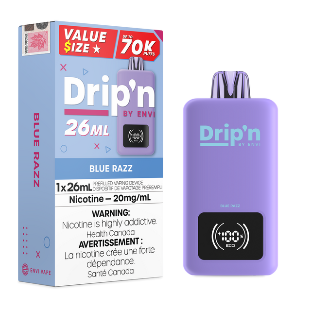 Blue Razz – Dripn By Envi 70k Disposable Vape 26ml 70000 Puffs