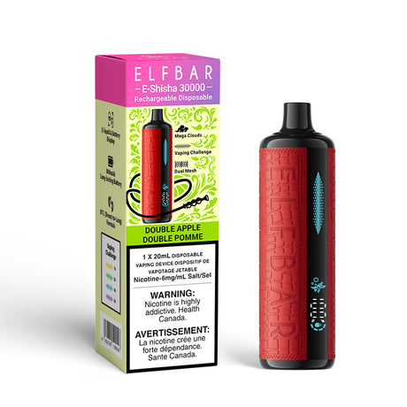 DOUBLE APPLE - ELFBAR E Shisha 30000 Rechargeable Disposable Vape