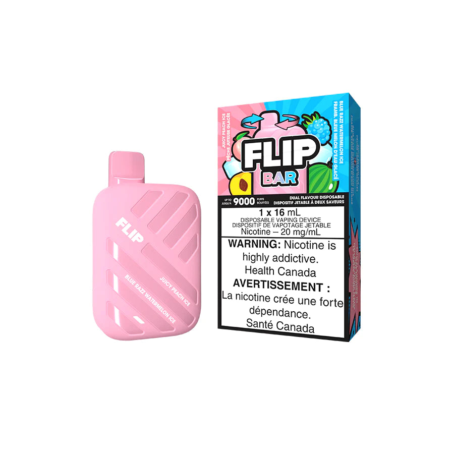 Flip Bar Disposable Vape - Juicy Peach Ice and Blue Razz Watermelon Ice