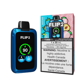 Blue Razz and Juicy Peach FLIP 2 Disposable Vape 11000 Puffs by Flip Bar