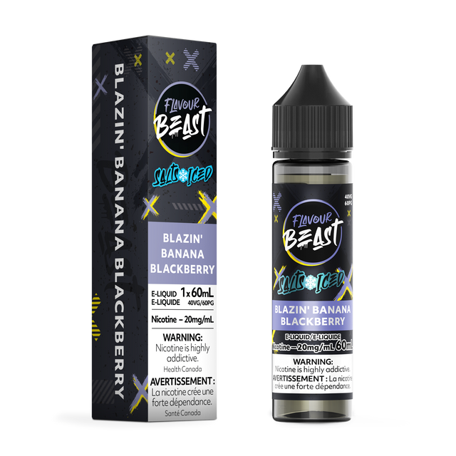 Blazin Banana Blackberry Iced - Flavour Beast Vape Juice E-Liquid Nic Salt 60ml