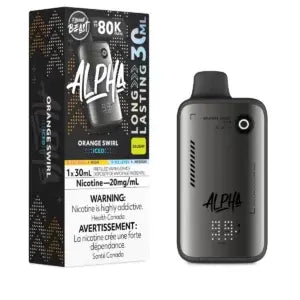 Orange Swirl Iced Flavour Beast Alpha 80K Disposable Vape with frozen orange flavour