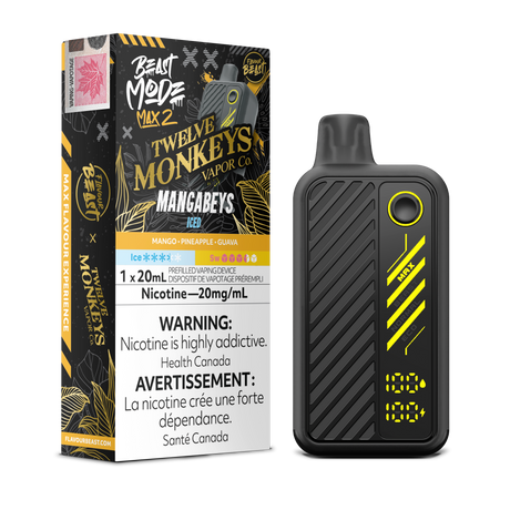 Flavour Beast Beastmode Max 2 x Twelve Monkeys – Mangabeys Iced, 20mg/mL, 20mL e-liquid.