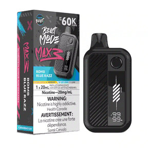 Bomb Blue Razz Beast Mode Max 3 60,000 puff disposable vape