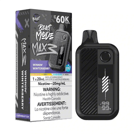 Winnin’ Winterberry Iced Flavour Beast Mode Max 3 60,000 puff disposable vape