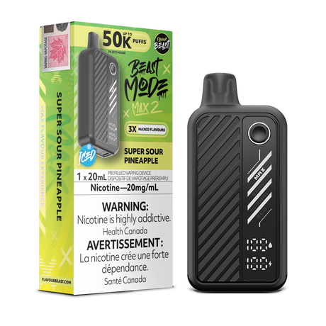 Super Sour Pineapple - Flavour Beast BeastMode Max 2 50K Disposable Vape - 20mL - 20mg/ml Nicotine strength