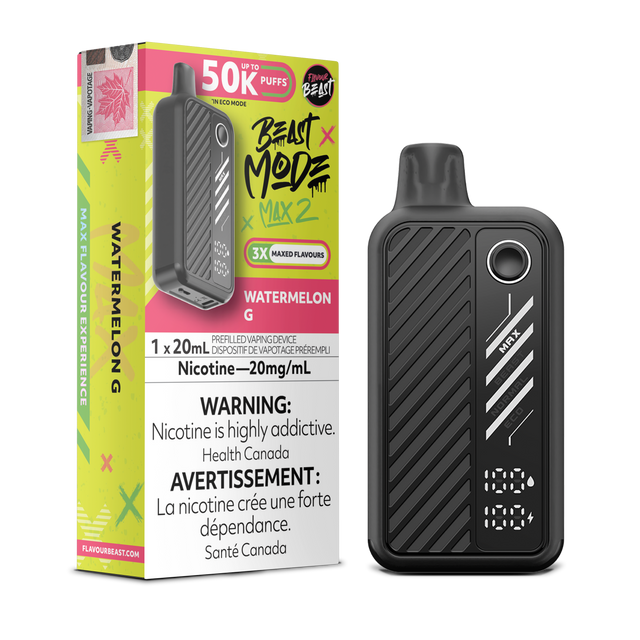 Flavour Beast BeastMode Max 2 Disposable Vape 50000 Puffs Watermelon G