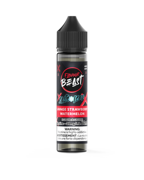 Savage Strawberry Watermelon Iced - Flavour Beast Vape Juice E-Liquid Nic Salt 60ml