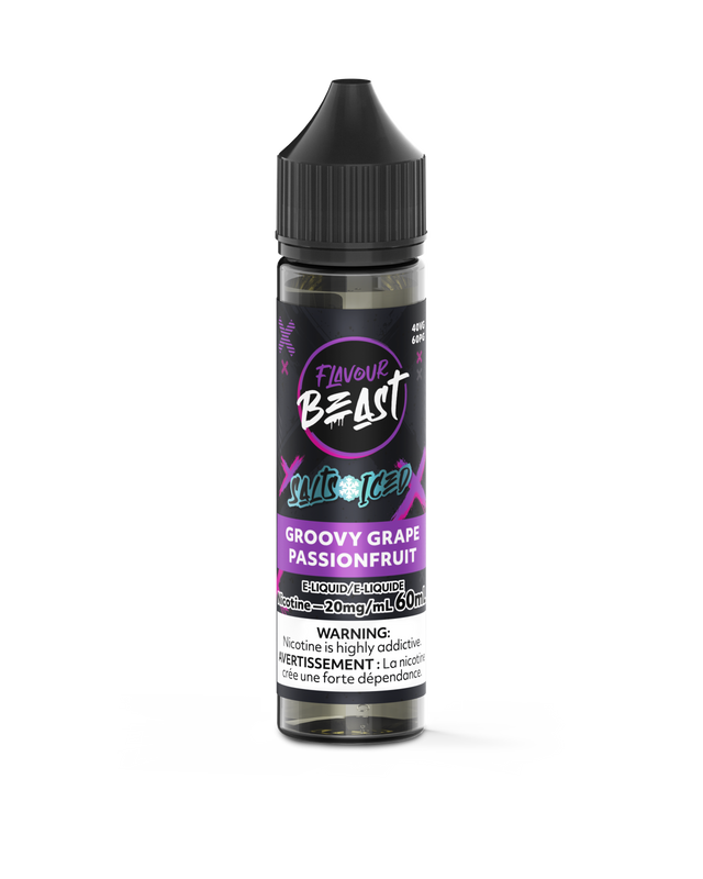 Groovy Grape Passionfruit Iced - Flavour Beast Vape Juice E-Liquid Nic Salt 60ml