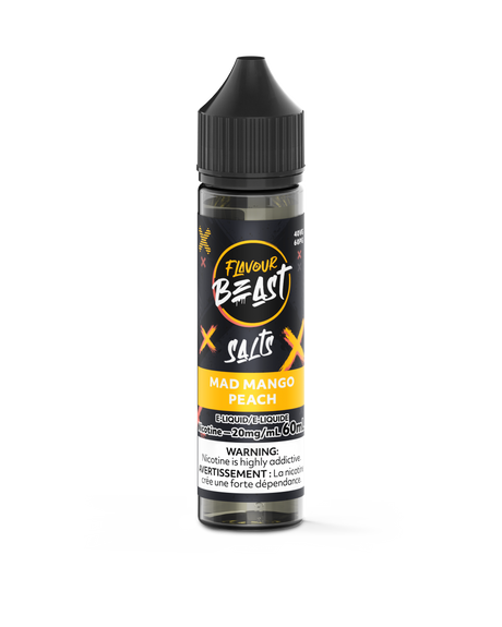 Mad Mango Peach - Flavour Beast Vape Juice E-Liquid Nic Salt 60ml