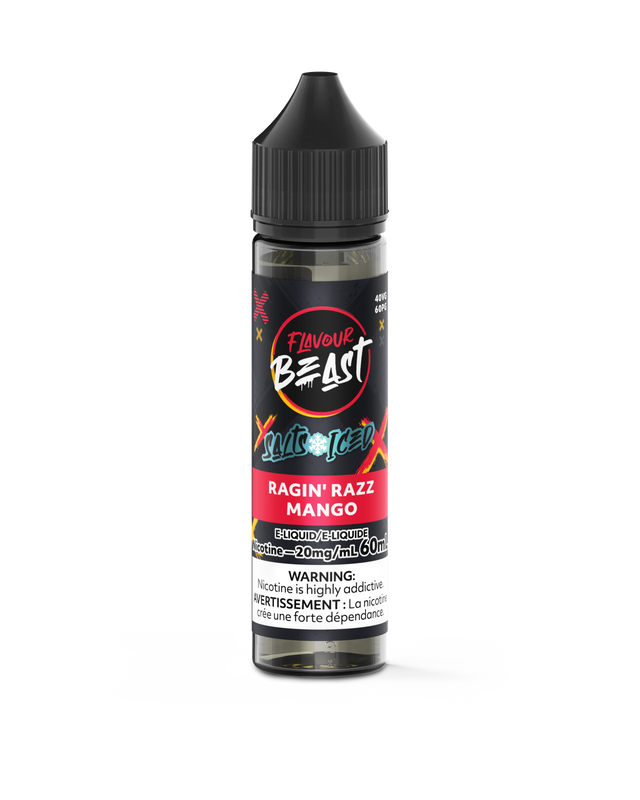Ragin' Razz Mango Iced - Flavour Beast Vape Juice E-Liquid Nic Salt 60ml