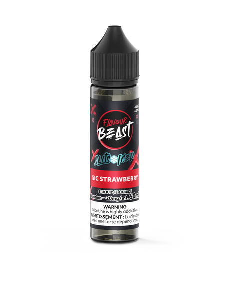 Sic Strawberry Iced - Flavour Beast Vape Juice E-Liquid Nic Salt 60ml