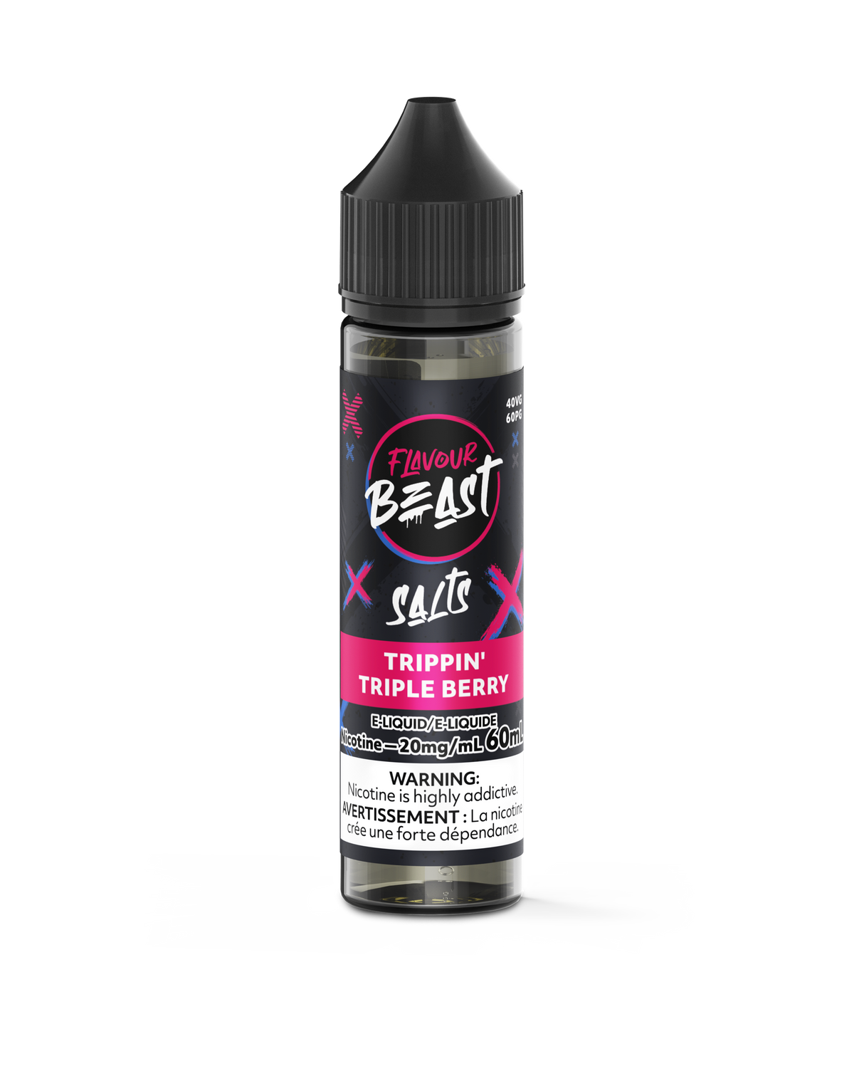Trippin' Triple Berry - Flavour Beast Vape Juice E-Liquid Nic Salt 60ml