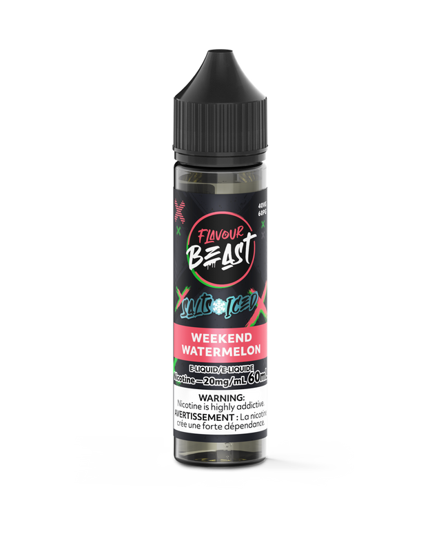 Weekend Watermelon Iced - Flavour Beast Vape Juice E-Liquid Nic Salt 60ml