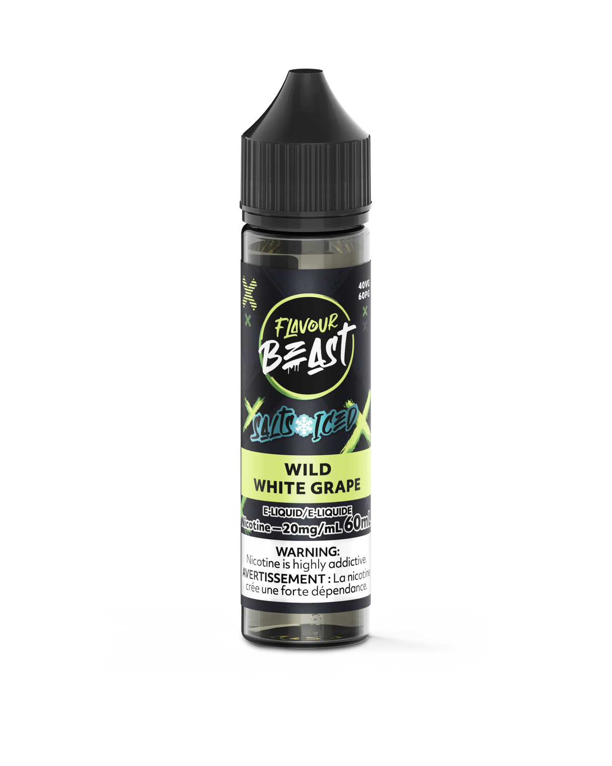 Wild White Grape Iced - Flavour Beast Vape Juice E-Liquid Nic Salt 60ml