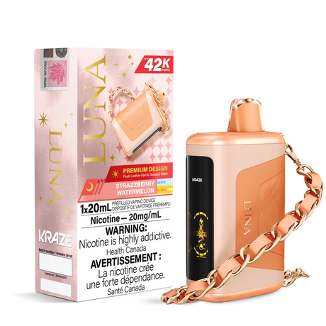 KRAZE LUNA 42k Puffs Disposable Vape, 20mL Prefilled vaping device. Stazzberry Watermelon