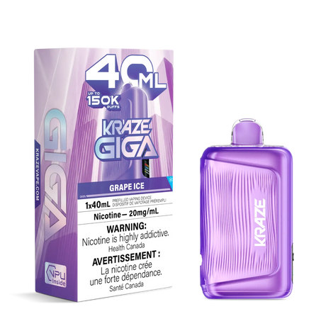 Grape Ice Kraze Giga 150K Disposable Vape 40mL
