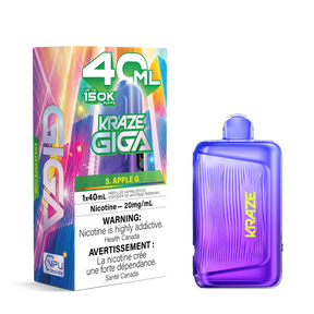  S.Apple G Kraze Giga 150K Disposable Vape 40mL