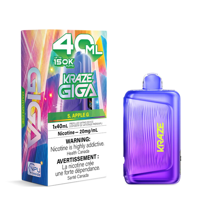  S.Apple G Kraze Giga 150K Disposable Vape 40mL