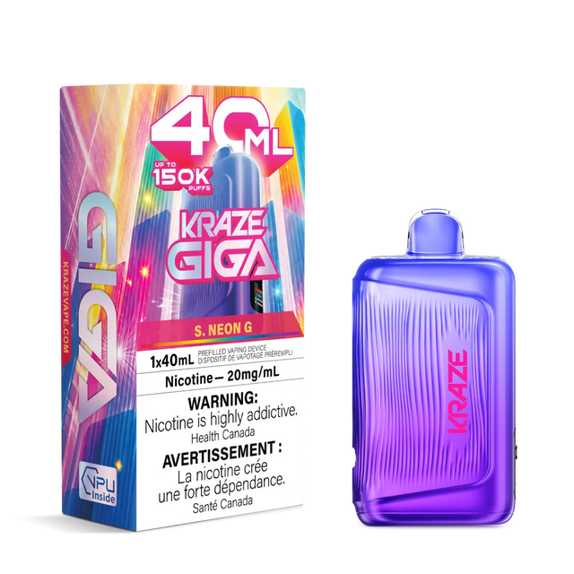 S.Neon G Kraze Giga 150K Disposable Vape 40mL