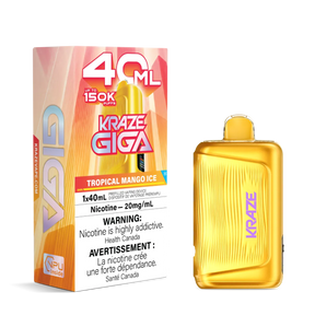Tropical Mango Ice Kraze Giga 150K 150,000-puff disposable vape