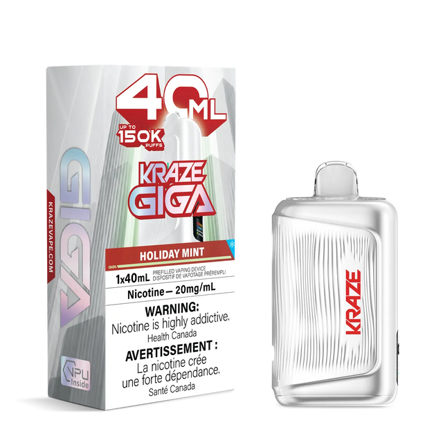 Holiday Mint Kraze Giga 150K Disposable Vape 40mL