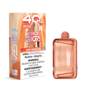 Juicy Peach Ice Kraze Giga 150K Disposable Vape 40mL