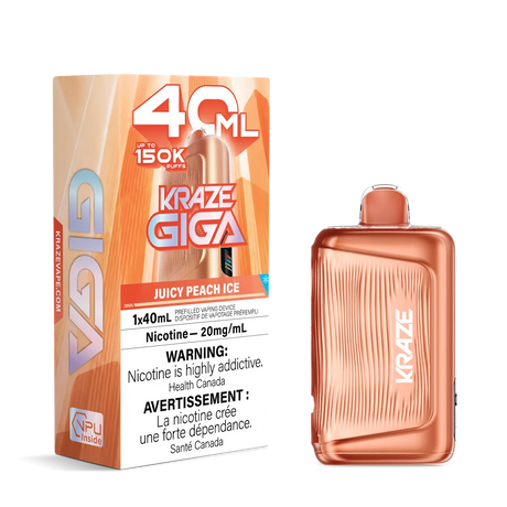 Juicy Peach Ice Kraze Giga 150K Disposable Vape 40mL