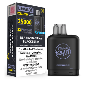 Blazin' Banana Blackberry Iced Flavour Beast Level X Boost G2 Pod
