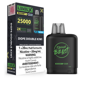 Dope Double Kiwi Iced Flavour Beast Level X Boost G2 Pod