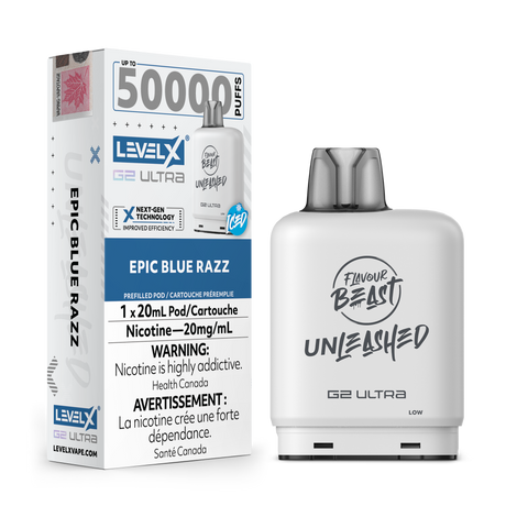 Epic Blue Razz - Flavour Beast Unleashed Level X G2 Ultra 50K Pod