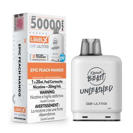 Epic Peach Mango Iced - Flavour Beast Unleashed Level X G2 Ultra 50K Pod
