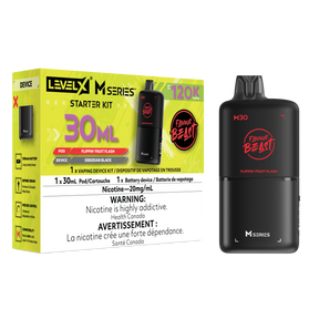 Level X M30 Flippin Fruit Flash 120K Starter Kit with 30mL mixed fruit low ice pod and rechargeable digital display device