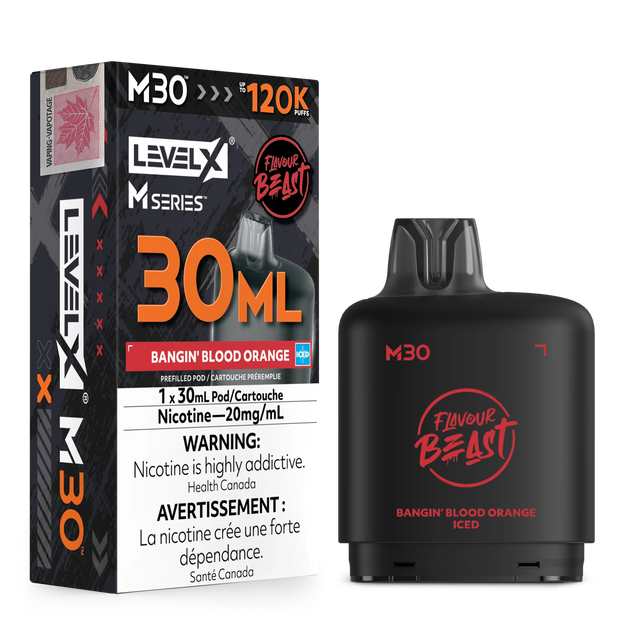 Bangin Blood Orange Iced Level X M30 30mL prefilled pod 120K