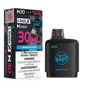 Bomb Blue Razz Level X M30 30mL prefilled pod 120K