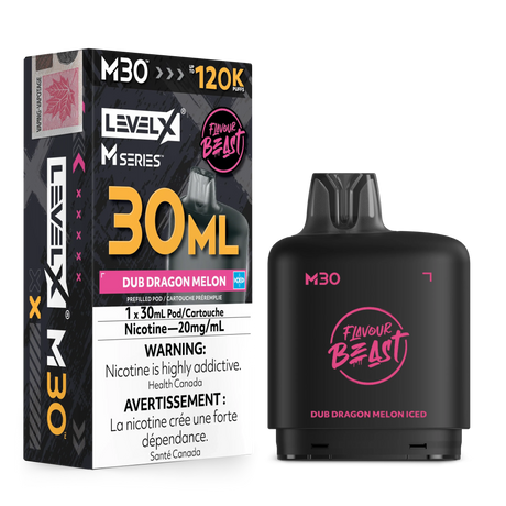 Dub Dragon Melon Iced Level X M Series 30mL Pod 120K